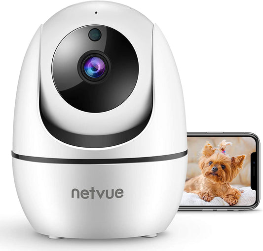 1080P FHD Indoor Pet & Baby Camera - 2-Way Audio, Night Vision, AI Human Detection, Wifi Security Camera with Cloud Storage & TF Card - Perfect for Home Monitoring!