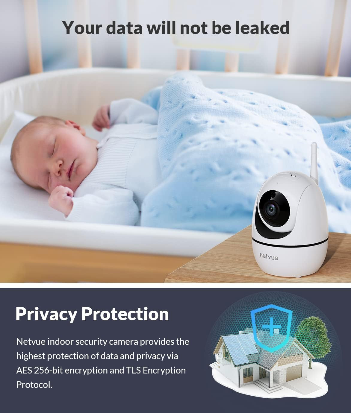 1080P FHD Indoor Pet & Baby Camera - 2-Way Audio, Night Vision, AI Human Detection, Wifi Security Camera with Cloud Storage & TF Card - Perfect for Home Monitoring!