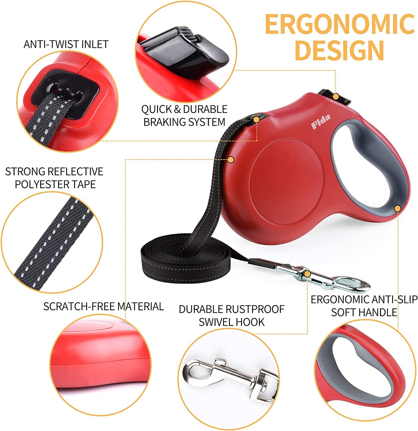 Upgrade your pet walks with our 16 Ft Retractable Leash! 🐾 Comes with a handy poop bag dispenser, perfect for medium dogs and cats up to 44 lbs. Anti-slip handle & reflective tape for safety! 🌟 #PetLovers #DogWalking #CatLife